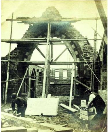 The construction of Bromborough Pool Chapel