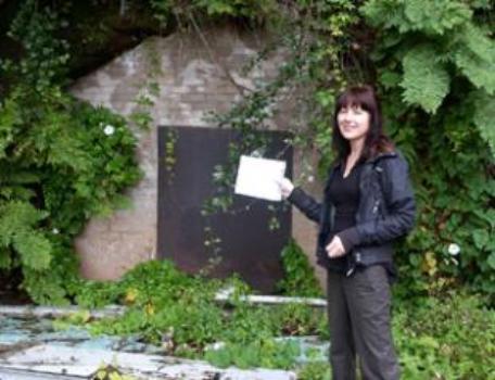 Wirral Globe reporter Carol Emmas outside the tunnel entrance