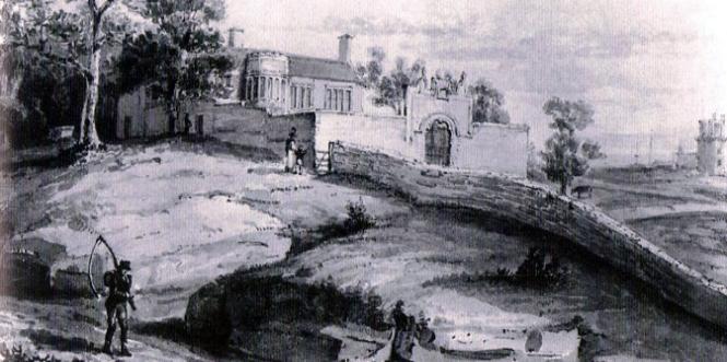 A Painting of Bidston Hall in 1816 by Edward Goodall